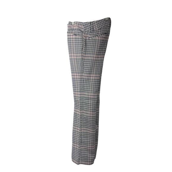 NWT! NEW YORK & CO! BLACK, WHITE, TAN & PEACH PLAID STRAIGHT LEG TROUSERS! SZ 0 - Picture 6 of 11